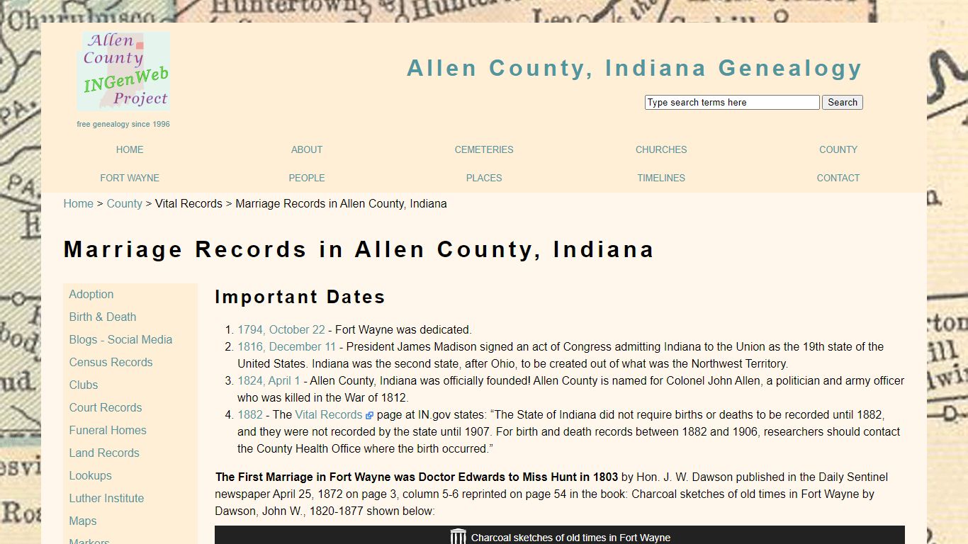 Marriage Records in Allen County, Indiana - acgsi.org